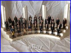 RARE 1960s Marx Toys US Presidents Figures Full Set of 36 Antique with Base