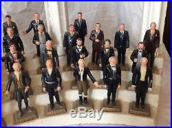 RARE 1960s Marx Toys US Presidents Figures Full Set of 36 Antique with Base