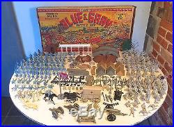 RARE 1961 MARX Giant Blue & Gray Civil War Playset 300+ Pieces with Box & Paint