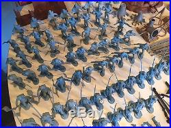 RARE 1961 MARX Giant Blue & Gray Civil War Playset 300+ Pieces with Box & Paint