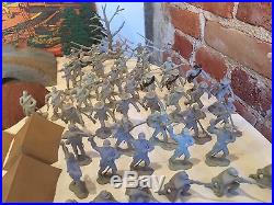 RARE 1961 MARX Giant Blue & Gray Civil War Playset 300+ Pieces with Box & Paint