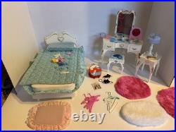 RARE 1978 Marx Sindy Bedroom Furniture Set 55+ Pieces Barbie Dollhouse Playset