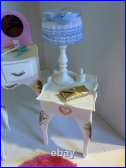 RARE 1978 Marx Sindy Bedroom Furniture Set 55+ Pieces Barbie Dollhouse Playset