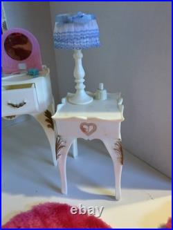 RARE 1978 Marx Sindy Bedroom Furniture Set 55+ Pieces Barbie Dollhouse Playset