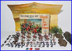 RARE'60s, MARX MINIATURE CHARGE OF THE LIGHT BRIGADE PLAYSET IN ORIGINAL BOX