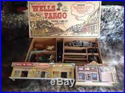 Rare Vintage Marx Tales Of Wells Fargo Electric Train & Play Set In Box