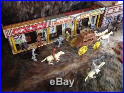 Rare Vintage Marx Tales Of Wells Fargo Electric Train & Play Set In Box