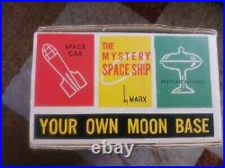 RARE! VINTAGE, MYSTERY SPACE SHIP GYRO TOY SET, 1962 MARX TOYS, Read Description