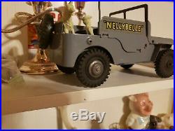RARE Vintage 1950 MARX Roy Rogers Nellybelle Jeep Dale Evans & Bullit Dog Willys