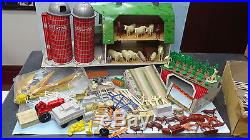 RARE Vintage 1950s Marx Happi Time Dairy Farm Tin Litho Playset with 230 Pieces
