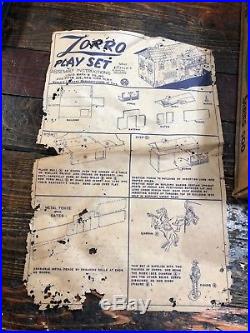 RARE Vintage NOS Marx Walt Disneys Zorro Play Set Series 500 3753 NEW IN BOX