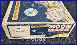 RARE Vintage Original Marx Moon Base Playset 4654 with Original Box, Bags EX