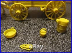 RARE vintage Marx Wagon Train yellow covered wagon with rare canopy