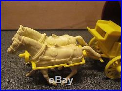 RARE vintage Marx Wagon Train yellow covered wagon with rare canopy