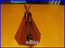 RARE vintage original Marx Wagon Train/Custer teepee in HTF rust color