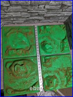 READ Rare 1966 Vintage Marx Toys Battleground Terrain Playset Lot, 4 12 Pieces