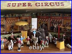 Rare 1950's Marx The Big Top Circus, Beautiful Set Animals, Clowns, 84 Pieces