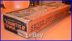 Rare 1950s Marx Silver City Frontier Town Playset in Original Box American Hero