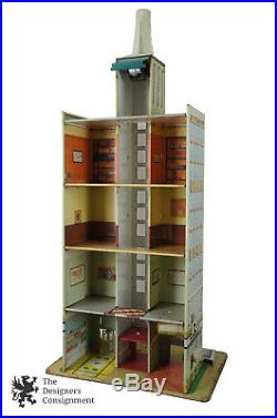 Rare 1957 Marx The Skyscraper Building Tin Litho Toy Playset 5450 Empire State
