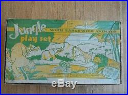 Rare 1960 MARX Jungle Playset #3716 100% complete in C-8 Box withBags, Instructs