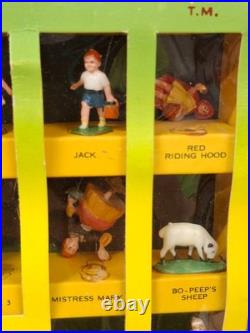 Rare 1962 MARX FAIRYKINS LARGE BOX with 27 FIGURES Complete in Box