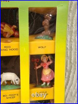 Rare 1962 MARX FAIRYKINS LARGE BOX with 27 FIGURES Complete in Box