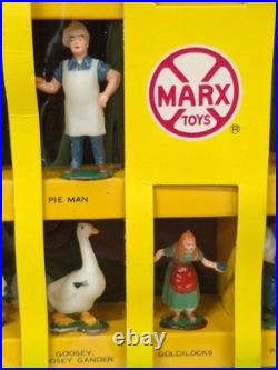 Rare 1962 MARX FAIRYKINS LARGE BOX with 27 FIGURES Complete in Box