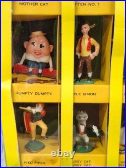 Rare 1962 MARX FAIRYKINS LARGE BOX with 27 FIGURES Complete in Box