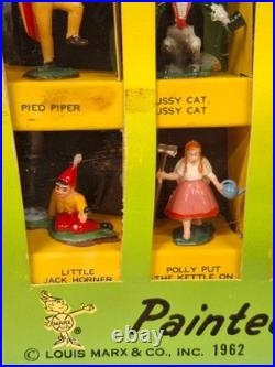 Rare 1962 MARX FAIRYKINS LARGE BOX with 27 FIGURES Complete in Box