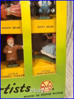 Rare 1962 MARX FAIRYKINS LARGE BOX with 27 FIGURES Complete in Box