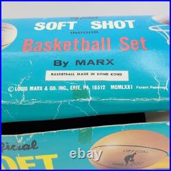 Rare 1971 Marx Official Soft Shot Indoor Basketball Set original
