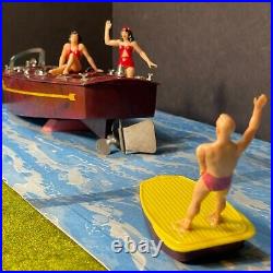 Rare Ideal Speed Boat with Aquaplane Rider, Box & Marx Erie Bathing Beauties