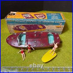 Rare Ideal Speed Boat with Aquaplane Rider, Box & Marx Erie Bathing Beauties