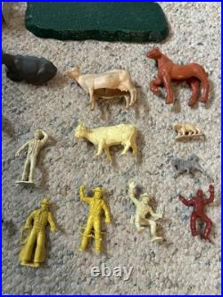 Rare Lot Of MARX ROY ROGERS Double R Ranch 1950s Cowboys, Horses, 46 Pieces