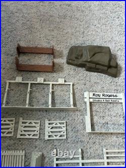 Rare Lot Of MARX ROY ROGERS Double R Ranch 1950s Cowboys, Horses, 46 Pieces