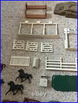 Rare Lot Of MARX ROY ROGERS Double R Ranch 1950s Cowboys, Horses, 46 Pieces