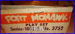 Rare MARX Fort Mohawk Frontier Playset No. 3752 Indians, Soldiers PLUS More