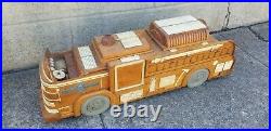 Rare MARX TOYS Firetruck Wood Pattern Model Prototype 1950's