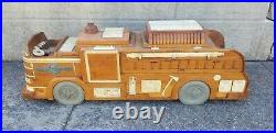 Rare MARX TOYS Firetruck Wood Pattern Model Prototype 1950's