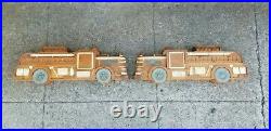 Rare MARX TOYS Firetruck Wood Pattern Model Prototype 1950's