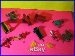 Rare Marx'56 Ltd. Ed. 9 Piece Mech Farm Tin Tractor Set (1 Piece Free)! 363-Y