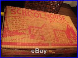 Rare Marx Little Red School House Play Set Original Box