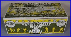 Rare Marx Marine Combat Unit with 6 Hand Painted Marines TRUCK