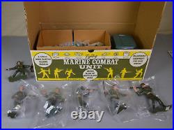 Rare Marx Marine Combat Unit with 6 Hand Painted Marines TRUCK