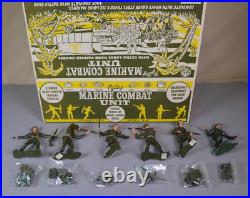 Rare Marx Marine Combat Unit with 6 Hand Painted Marines TRUCK