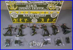 Rare Marx Marine Combat Unit with 6 Hand Painted Marines TRUCK