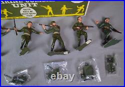 Rare Marx Marine Combat Unit with 6 Hand Painted Marines TRUCK