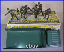 Rare Marx Marine Combat Unit with 6 Hand Painted Marines TRUCK