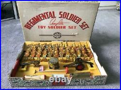 Rare Marx REGIMENTAL Boxed TIN Soldier Set, 1940, Lots of Play Value Here