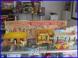 Rare Marx Roy Rogers Western Town 5000 Play Set Stage Coach, House, Town, More